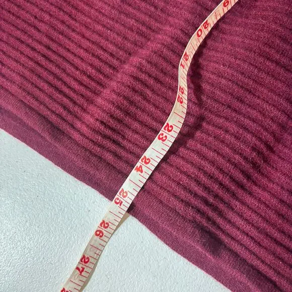 Obermeyer Women's Dolly Cashmere Blend 1/2 Zip Sweater L Maroon Long Sleeve - Picture 9 of 16